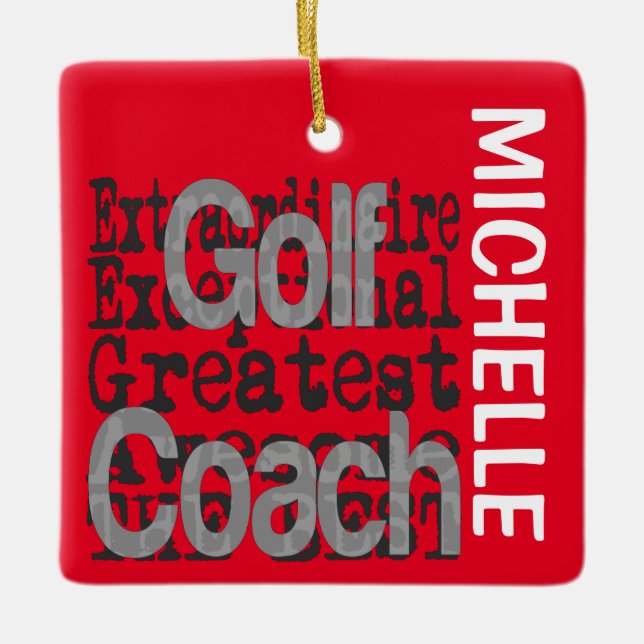 Adorno De Cerámica Personalizado Extraordinaire del entrenador de gol (Anverso)