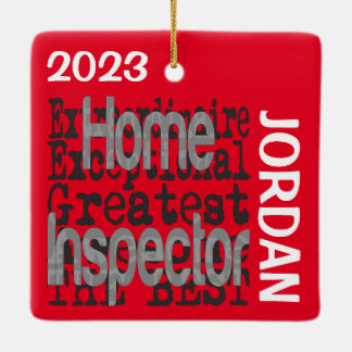 Adorno De Cerámica Personalizado Extraordinaire del inspector del hog