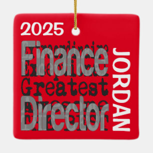 Adorno De Cerámica Personalizado Extraordinaire Director de Finanzas