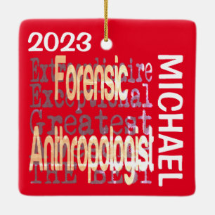 Adorno De Cerámica Personalizado Extraordinaria de Antropólogo Forens