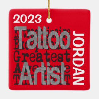 Adorno De Cerámica Personalizado Extraordinaria de Artista de Tatuaje