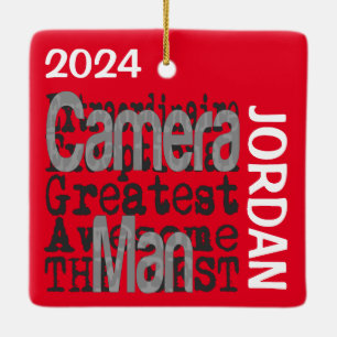Adorno De Cerámica Personalizado Extraordinaria de Camera Man