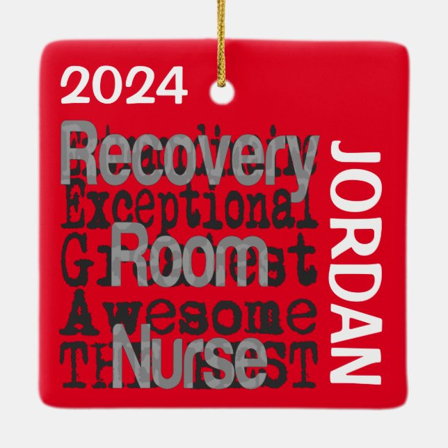 Adorno De Cerámica Personalizado Extraordinaria de enfermería de sala (Reverso)