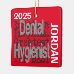 Adorno De Cerámica Personalizado Extraordinaria de Higienistas Dental