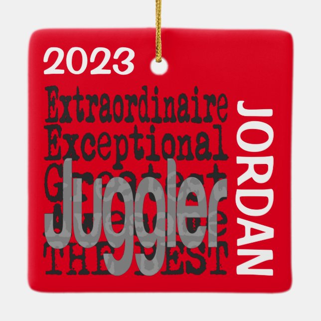 Adorno De Cerámica Personalizado Extraordinaria de Juggler (Reverso)