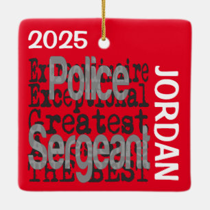 Adorno De Cerámica Personalizado Extraordinaria de la Policía