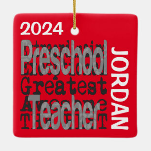 Adorno De Cerámica Personalizado Extraordinaria de Maestros de Preesc