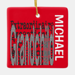 Adorno De Cerámica Personalizado Extraordinaria de Nietos