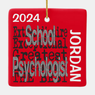 Adorno De Cerámica Personalizado Extraordinaria de psicóloga escolar