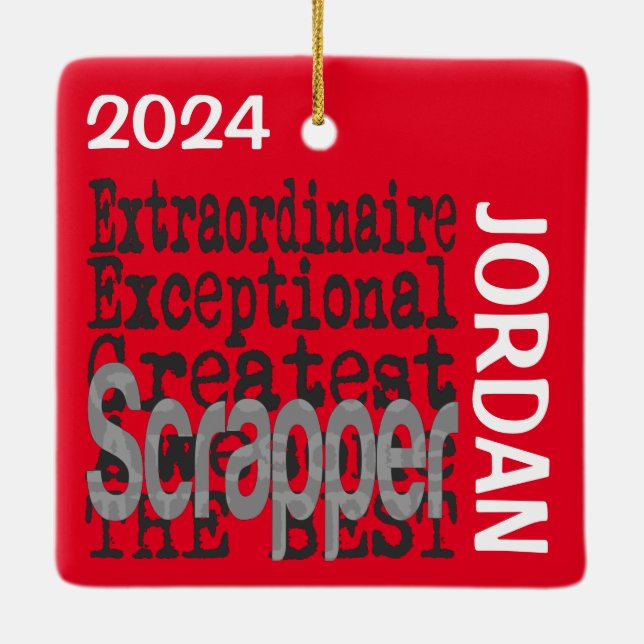 Adorno De Cerámica Personalizado Extraordinaria de Scrapper (Reverso)