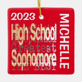 Adorno De Cerámica Personalizado Extraordinaria de secundaria Sophomo