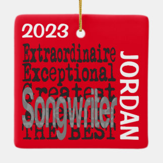 Adorno De Cerámica Personalizado Extraordinaria de Songwriter