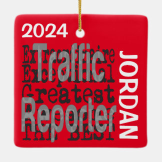 Adorno De Cerámica Personalizado Extraordinaria de Traffic Reporter