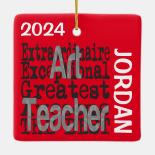 Adorno De Cerámica Personalizado Extraordinaria de un profesor de art