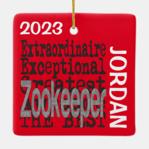 Adorno De Cerámica Personalizado Extraordinaria de Zookeeper