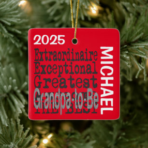 Adorno De Cerámica Personalizado Extraordinaria del abuelo
