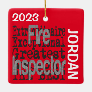 Adorno De Cerámica Personalizado Extraordinaria del Inspector de Ince