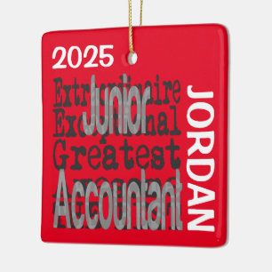 Adorno De Cerámica Personalizado Extraordinario Contable Junior
