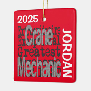 Adorno De Cerámica Personalizado Extraordinario Crane Mechanic