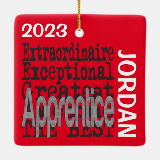 Adorno De Cerámica Personalizado Extraordinario de Aprendizaje (Reverso)