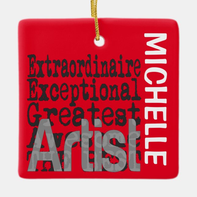 Adorno De Cerámica Personalizado Extraordinario de Artistas (Anverso)