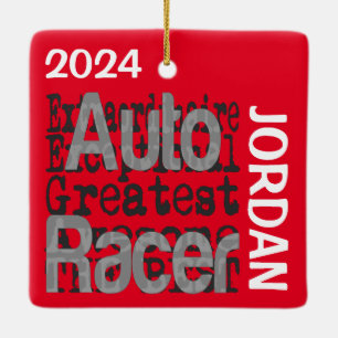 Adorno De Cerámica Personalizado Extraordinario de Auto Racer