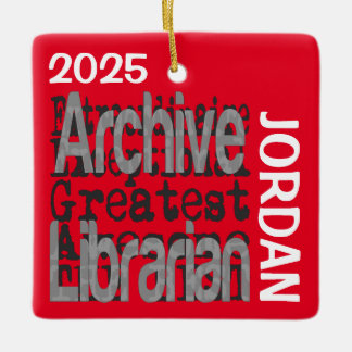 Adorno De Cerámica Personalizado Extraordinario de Biblioteca de Arch