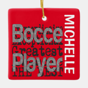 Adorno De Cerámica Personalizado Extraordinario de Bocce Player