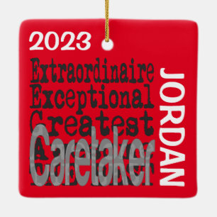 Adorno De Cerámica Personalizado Extraordinario de Caretaker