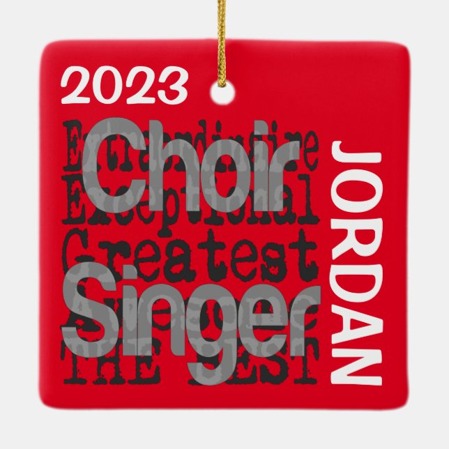 Adorno De Cerámica Personalizado Extraordinario de Choir Singer (Reverso)