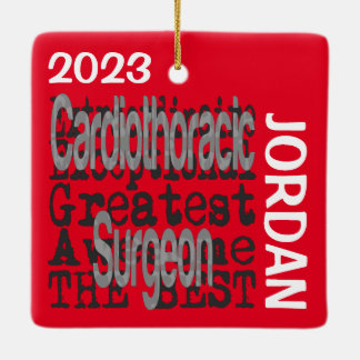 Adorno De Cerámica Personalizado Extraordinario de Cirujano Cardiotor