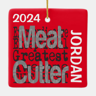 Adorno De Cerámica Personalizado Extraordinario de Cortador de Carne