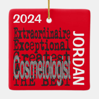 Adorno De Cerámica Personalizado Extraordinario de Cosmetólogo