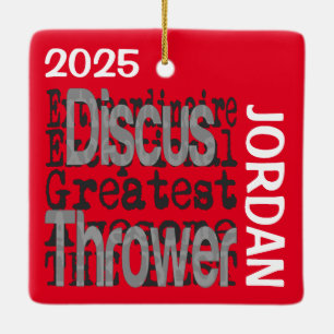 Adorno De Cerámica Personalizado Extraordinario de Discus Thrower
