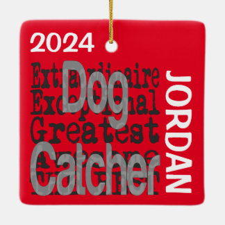 Adorno De Cerámica Personalizado Extraordinario de Dog Catcher