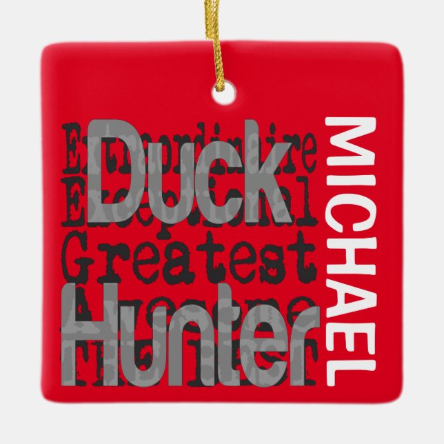 Adorno De Cerámica Personalizado Extraordinario de Duck Hunter (Anverso)