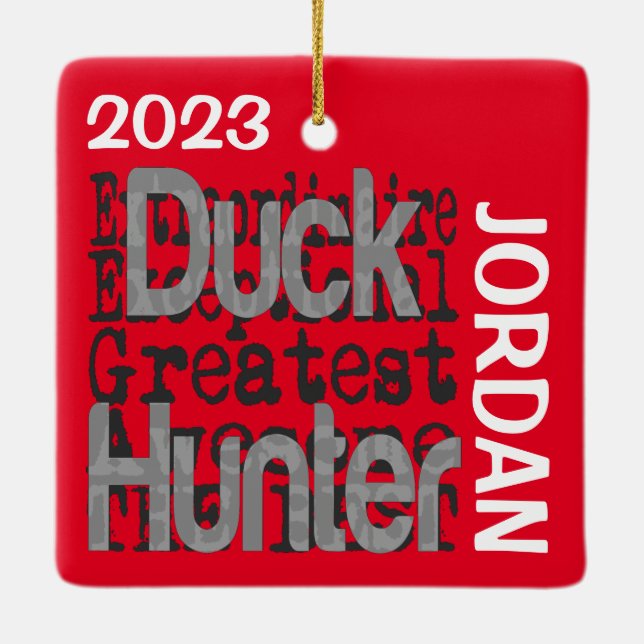 Adorno De Cerámica Personalizado Extraordinario de Duck Hunter (Reverso)
