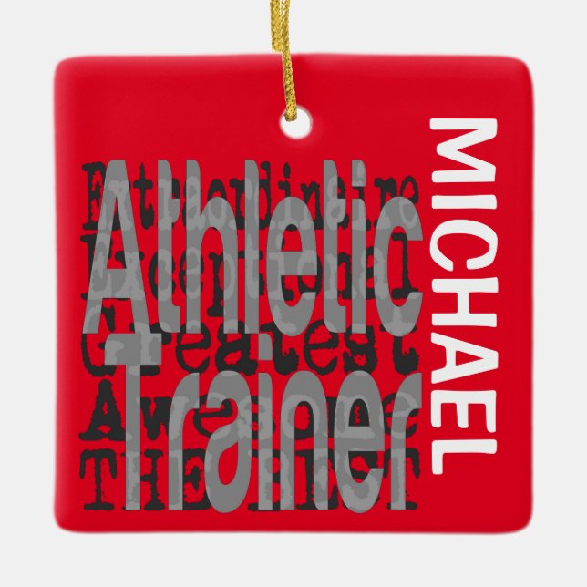 Adorno De Cerámica Personalizado Extraordinario de Entrenador Atlétic (Anverso)