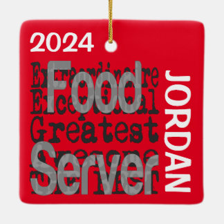 Adorno De Cerámica Personalizado Extraordinario de Food Server