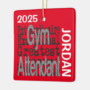 Adorno De Cerámica Personalizado Extraordinario de Gym Attendaire