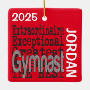 Adorno De Cerámica Personalizado Extraordinario de Gymnast
