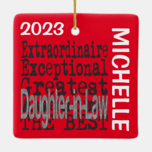 Adorno De Cerámica Personalizado Extraordinario De Hija En Derecho