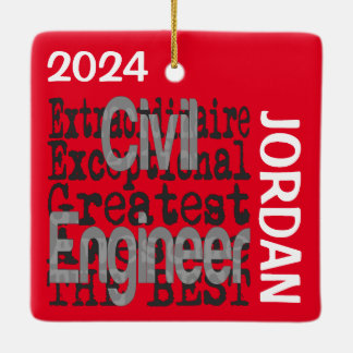 Adorno De Cerámica Personalizado Extraordinario de Ingeniería Civil