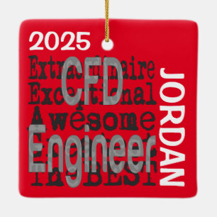 Adorno De Cerámica PERSONALIZADO Extraordinario de Ingeniero CFD