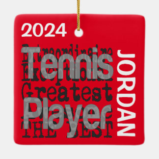 Adorno De Cerámica Personalizado Extraordinario de Jugador de Tenis