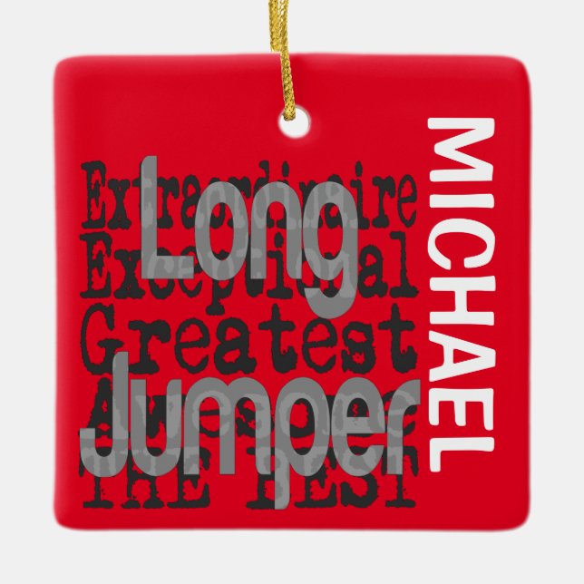 Adorno De Cerámica Personalizado Extraordinario de Jumper Largo (Anverso)