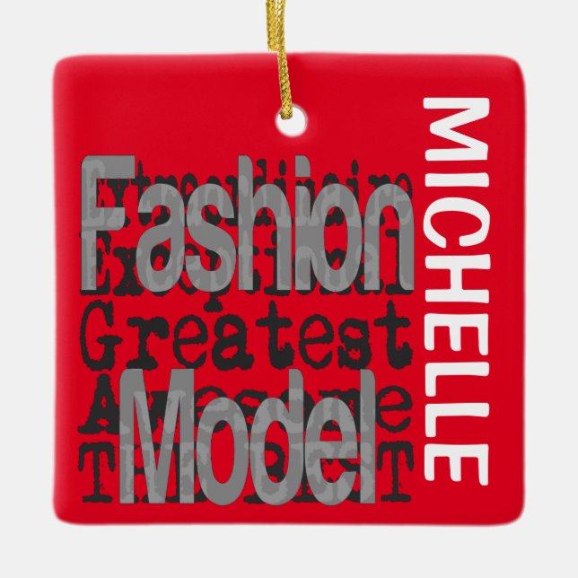 Adorno De Cerámica Personalizado Extraordinario de Modelo de Moda (Anverso)