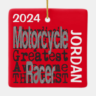 Adorno De Cerámica Personalizado Extraordinario de motocicleta Racer