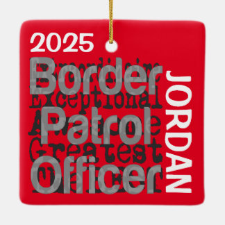 Adorno De Cerámica Personalizado Extraordinario de Oficial de Patrull