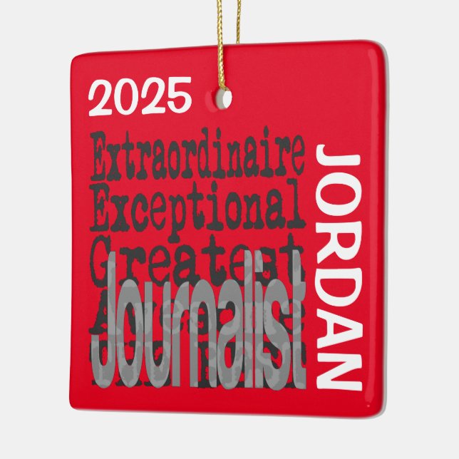 Adorno De Cerámica Personalizado Extraordinario de Periodistas (Izquierda)